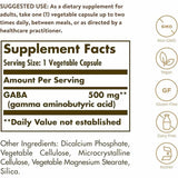 Solgar GABA 500 mg - Cápsulas Vegetales