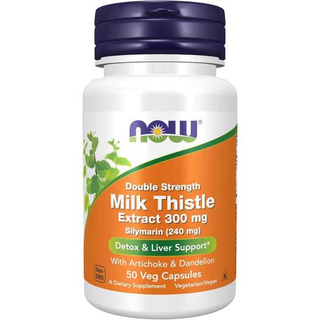 NOW Foods Cardo Mariano Doble Fuerza Salud Del Hígado 300 mg - 50 Cápsulas Veganas - Haz Tu Pedido
