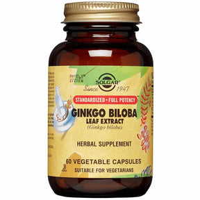 Solgar Extracto de Hoja de Ginkgo Biloba - 60  Cápsulas Vegetales - Haz Tu Pedido