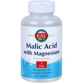 KAL Ácido Málico y Magnesio - |120 Tabletas - Haz Tu Pedido