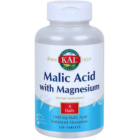KAL Ácido Málico y Magnesio - |120 Tabletas - Haz Tu Pedido