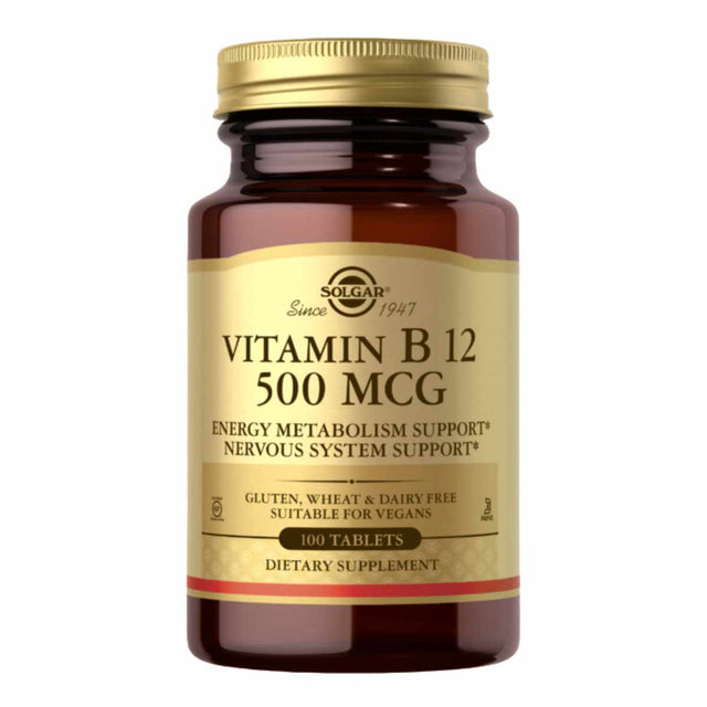 Solgar Vitamina B12 500 mcg - 100 Tabletas - Haz Tu Pedido