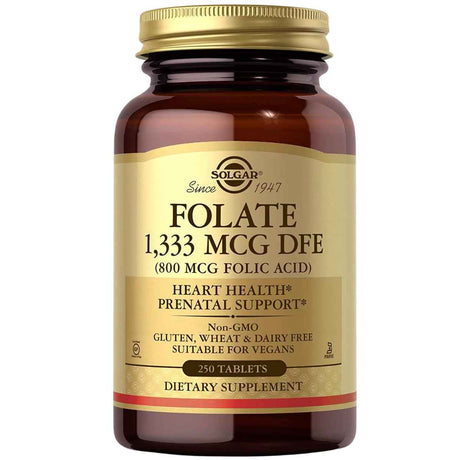 Solgar Folic Acid 800 mcg - 250 Tabletas