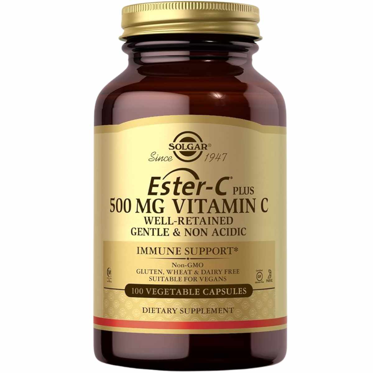 Solgar Ester-C® Plus 500 mg Vitamina C - 100 Cápsulas Vegetales - Haz Tu Pedido