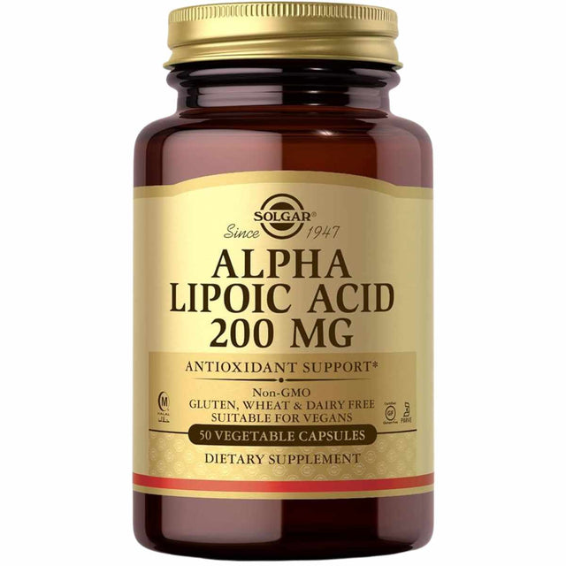 Solgar Ácido Alfa Lipoico 200 mg - 50  Cápsulas Vegetales - Haz Tu Pedido