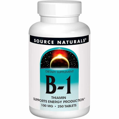 Source Naturals  Vitamina B-1 Tiamina 100 mg - 250  Tabletas - Haz Tu Pedido
