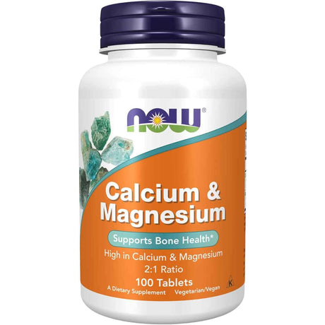 NOW Foods Calcio y Magnesio - 100 Tabletas - Haz Tu Pedido