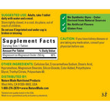 Nature Made Magnesio 250 mg - 200 Tabletas - Tabla Nutricional - Haz Tu Pedido