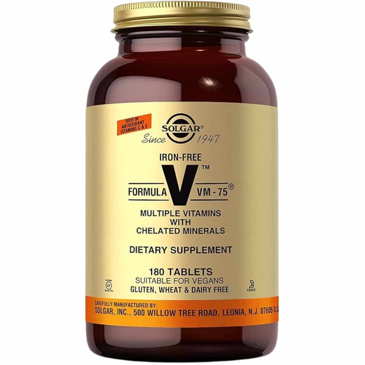 Solgar  Fórmula VM-75® Multivitamínico  - 180  Tabletas - Haz Tu Pedido