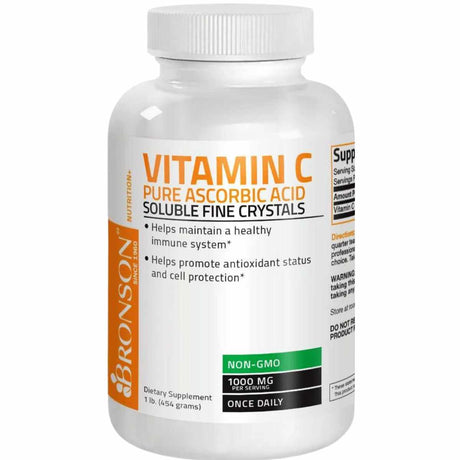 Bronson Vitamina C Cristales de Ácido Ascórbico Puro  1000 mg - 1 lb - Haz Tu Pedido
