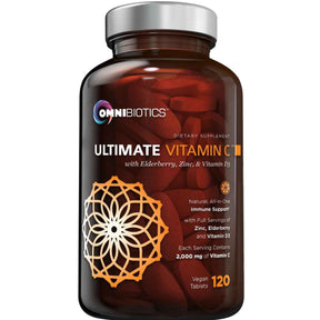 OmniBiotics Vitamina C 2000 mg - 120  Tabletas Veganas - Haz Tu Pedido
