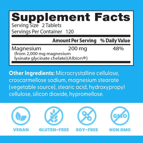 Doctor’s Best Magnesio de Alta Absorción 200 mg - Tabletas