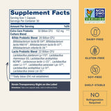 Renew Life Extra Care Digestive Probiotico 50 Mil Millones CFU - 30 Cápsulas Vegetarianas - Tabla Nutricional - Haz Tu Pedido