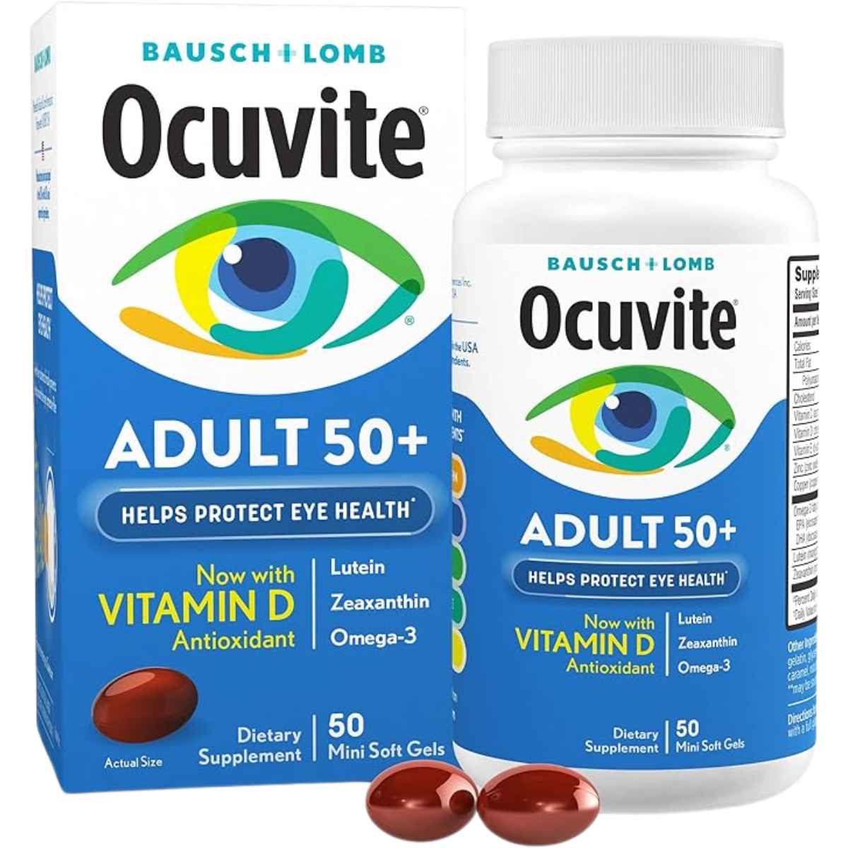 Bausch & Lomb Ocuvite Vitaminas para la Salud Ocular - 50 Mini Cápsulas Blandas - Haz Tu Pedido