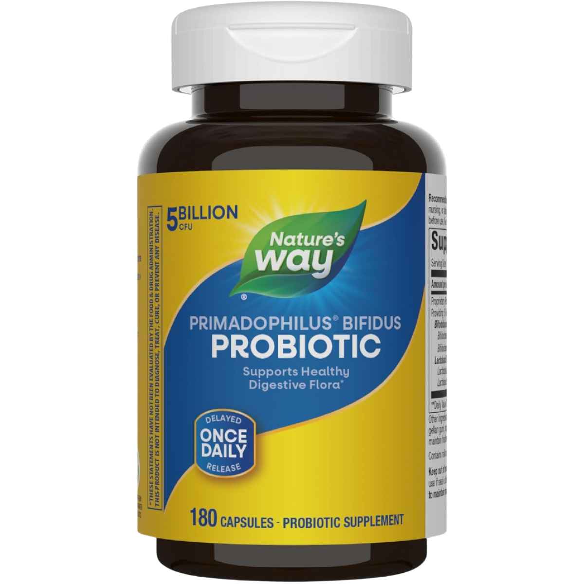 Natures Way Primadophilus® Probiótico Bifidus  Bienestar Digestivo 5 Mil Millones CFU - 180 Cápsulas - Haz Tu Pedido