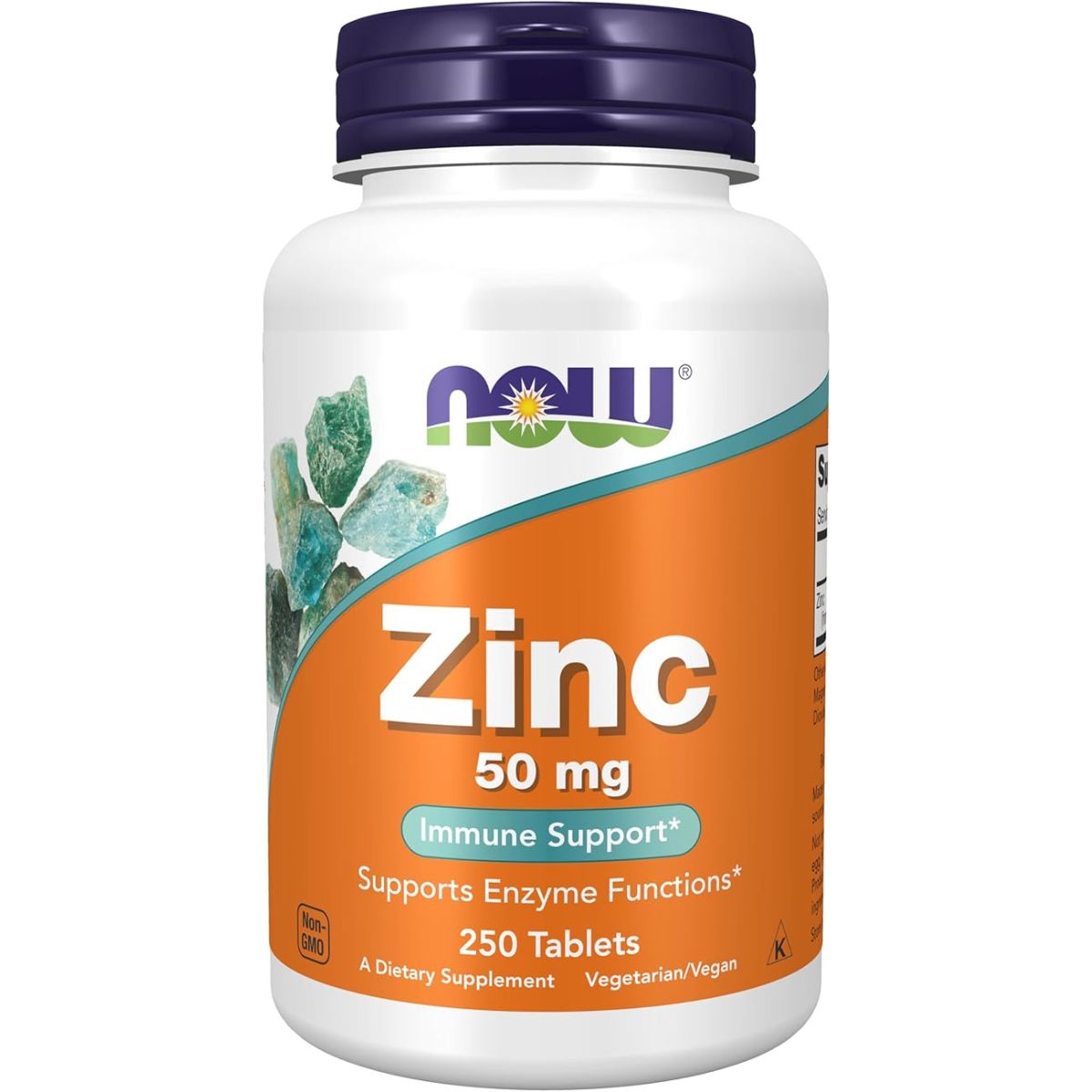 NOW Foods Zinc  50 mg - 250 Tabletas - Haz Tu Pedido