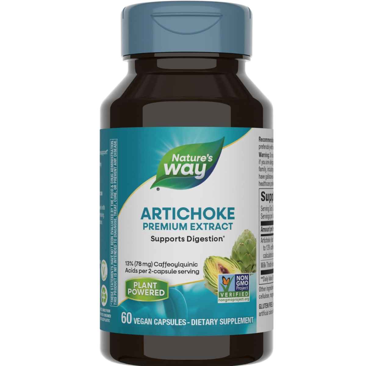 Nature's Way Extracto de Alcachofa para Salud Digestiva - 60 Cápsulas Veganas