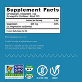 Natural Vitality Calm Magnesio - 453 g - Tabla Nutricional - Haz Tu Pedido