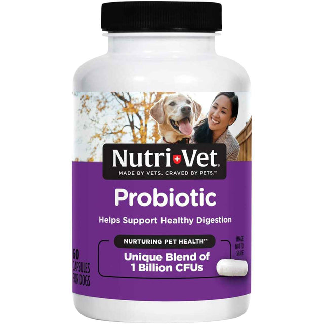 Nutri Vet Probiotico para Perros 1 Mil Millones CFU - 60 Cápsulas - Haz Tu Pedido