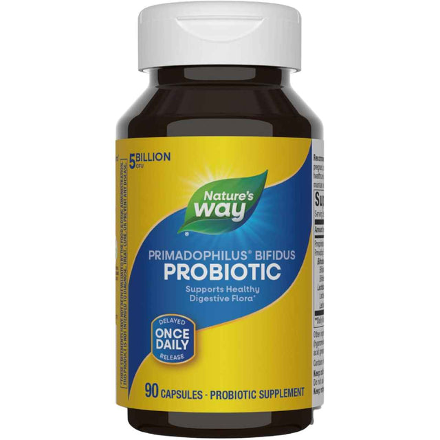 Natures Way Primadophilus® Probiótico Bifidus  Bienestar Digestivo 5 Mil Millones CFU - 90 Cápsulas - Haz Tu Pedido