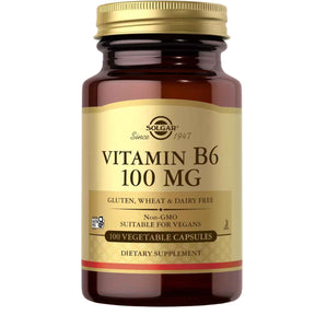 Solgar Vitamina B6 - 100 mg - 100 Cápsulas Vegetales - 100 Porciones
Haz Tu Pedido