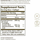 Solgar Aceite De Onagra 500 mg - 90 Cápsulas Blandas - Tabla Nutricional - Haz Tu Pedido