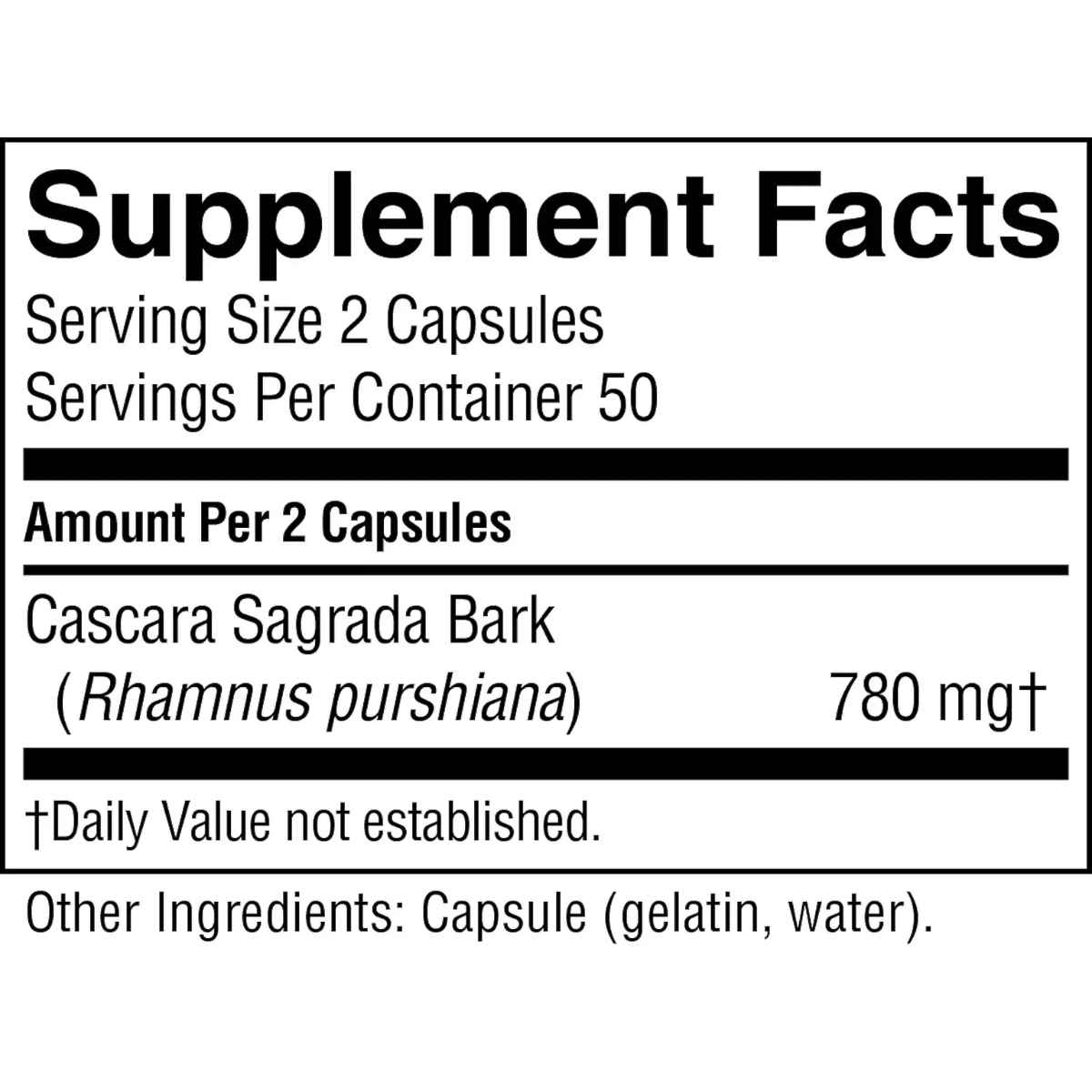 Cascara Sagrada - 100 Capsulas - Haz Tu Pedido