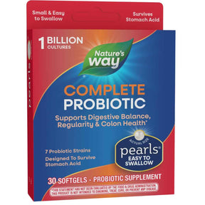 Natures Way Pearls® Probiótico Integral 1 Mil Millones CFU - 30 Cápsulas Blandas - Haz Tu Pedido
