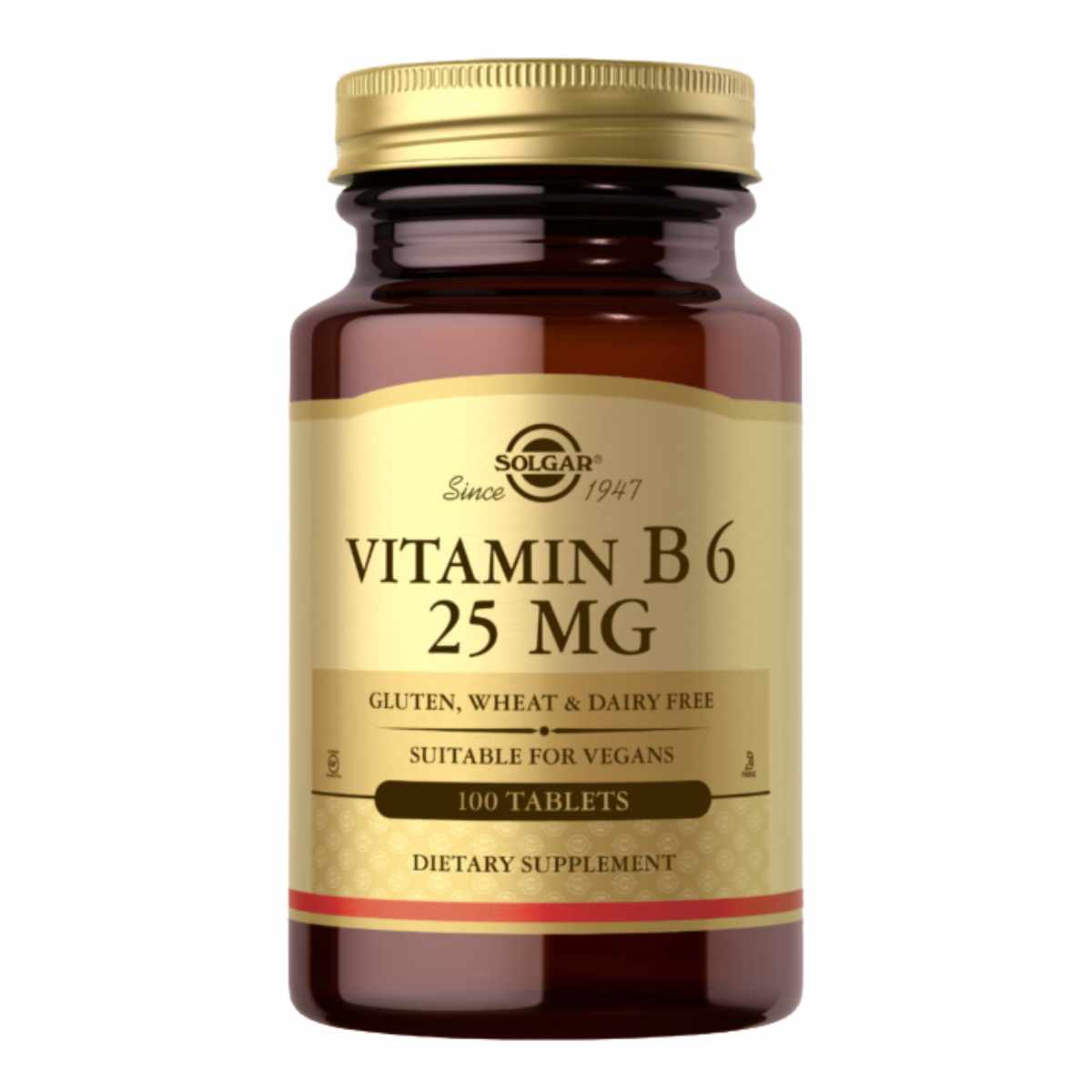 Solgar Vitamina B6  25 mg - 100 Tabletas - Haz Tu Pedido