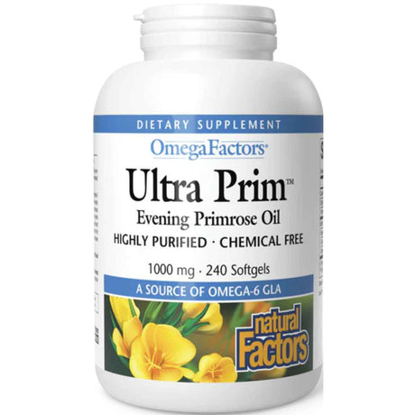 Natural Factors Aceite De Onagra Ultra Prim™  1000 mg - 240 Cápsulas Blandas - Haz Tu Pedido
