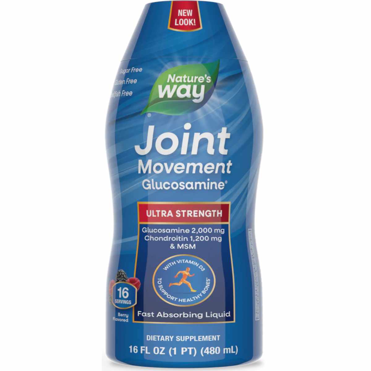 Natures Way Glucosamina Condroitina y MSM - Sabor Bayas - 480 ml - Haz Tu Pedido