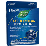 Natures Way Pearls® Probiótico Acidophilus 1 Mil Millones CFU - 30 Cápsulas Blandas - Haz Tu Pedido