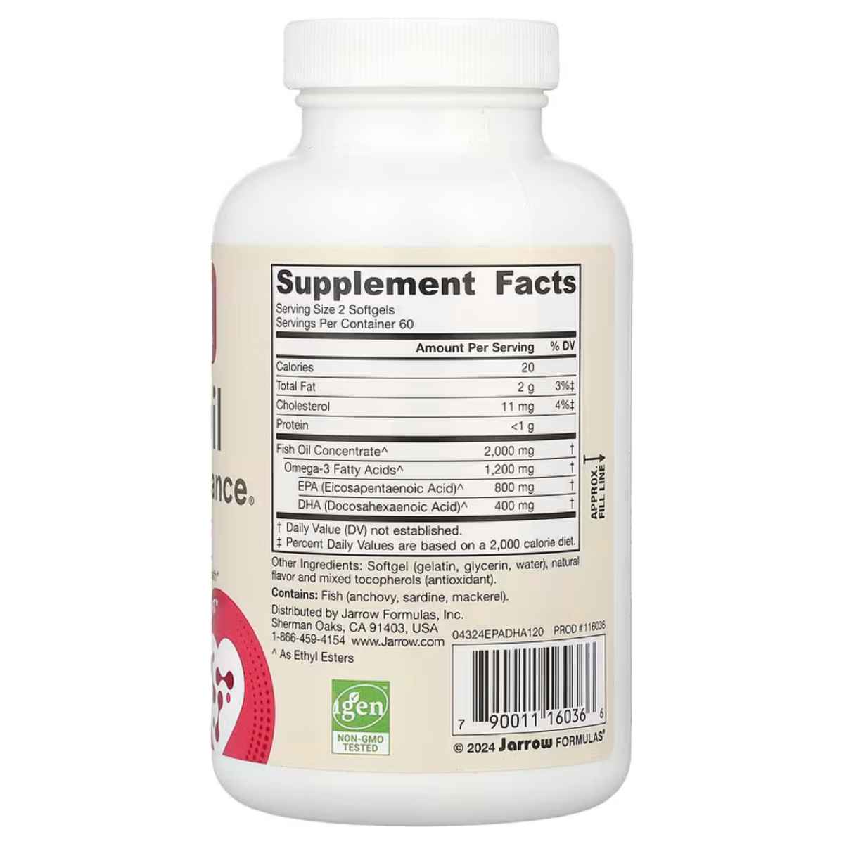 Jarrow Formulas EPA-DHA Balance® - 120 Cápsulas Blandas