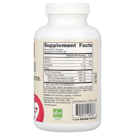 Jarrow Formulas EPA-DHA Balance® - 120 Cápsulas Blandas