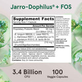 Jarrow Formulas Jarro-Dophilus® Probiótico más Prebiótico 3,4 Mil Millones CFU - 100 Cápsulas Vegetales - Tabla Nutricional - Haz Tu Pedido