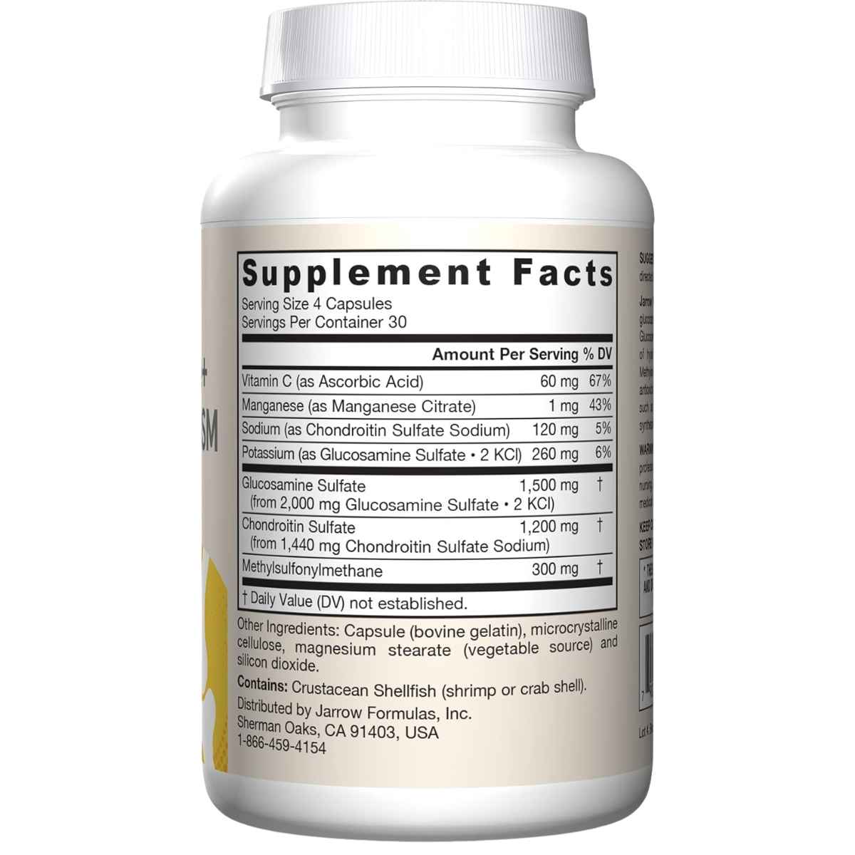 Jarrow Formulas Glucosamine + Chondroitin - 120 Cápsulas