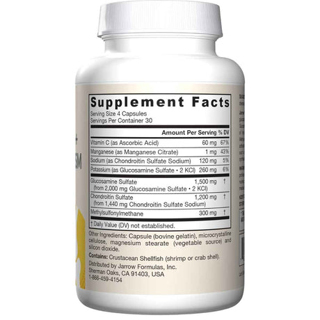 Jarrow Formulas Glucosamine + Chondroitin - 120 Cápsulas
