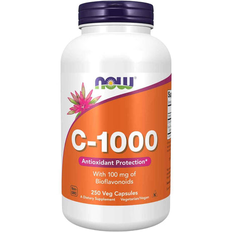NOW Foods Vitamina C 1 - 250  Cápsulas Vegetales - Haz Tu Pedido