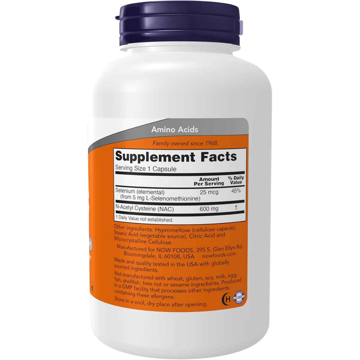 NOW - N-Acetyl Cysteine (NAC) (600 mg - 250 Cápsulas)
