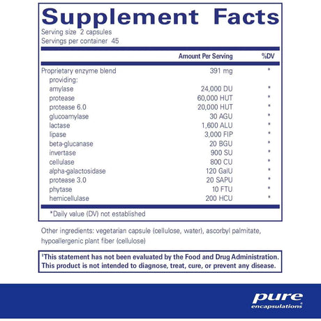 Pure Encapsulations - Digestive Enzymes Ultra (391 mg - 90 Cápsulas)
