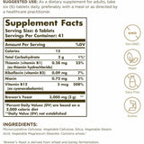 Solgar Levadura de Cerveza con Vitamina B12 - 250  Tabletas - Tabla Nutricional - Haz Tu Pedido