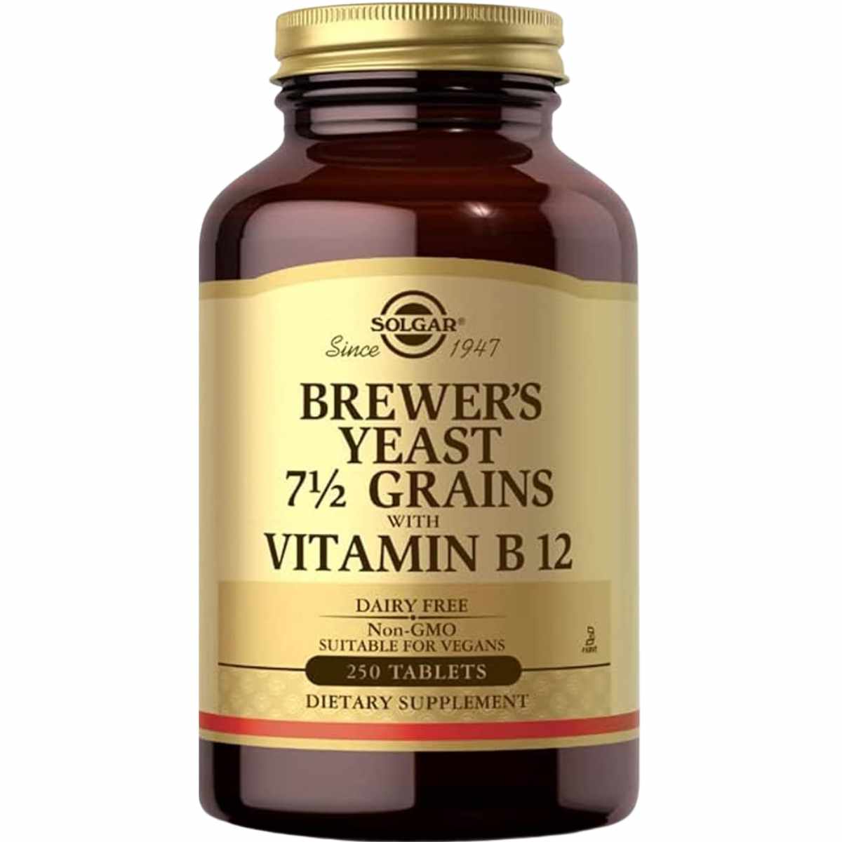 Solgar Levadura de Cerveza con Vitamina B12 - 250  Tabletas - Haz Tu Pedido