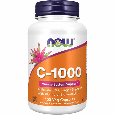 NOW Foods Vitamina C-1000 1000 - 100 Cápsulas Vegetales - Haz Tu Pedido