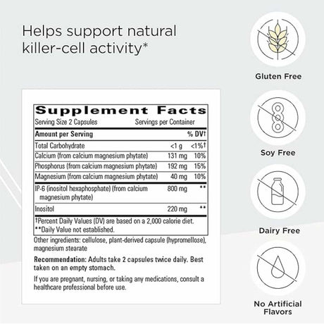 Integrative Therapeutics Soporte Inmunológico - 240 Cápsulas - Tabla Nutricional - Haz Tu Pedido