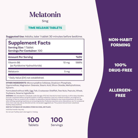 Natrol Melatonin 5 mg Time Release - 100 Tabletas - Haz Tu Pedido
