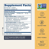 Renew Life Extra Care Digestive Probiotico 50 Mil Millones CFU - 60 Cápsulas Vegetarianas - Tabla Nutricional - Haz Tu Pedido