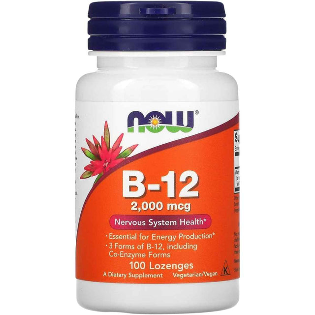 NOW Foods Vitamina B-12 2000 mcg - 100 Pastillas - Haz Tu Pedido