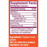 Metamucil Fibra de Psyllium - 300 Cápsulas - Tabla Nutricional - Haz Tu Pedido