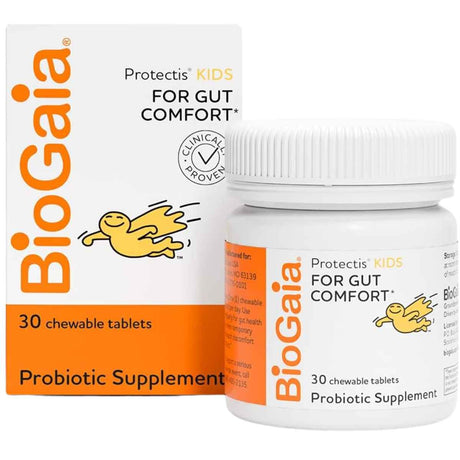 BioGaia Protectis Niños Probiótico para Salud Digestiva - Sabor Limón - 30 Tabletas Masticable - Haz Tu Pedido