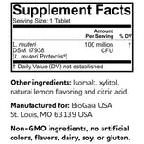 BioGaia Protectis Niños Probiótico para Salud Digestiva - Sabor Limón - 30 Tabletas Masticable - Tabla Nutricional - Haz Tu Pedido